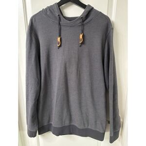 Bowen Wright Hoodie Men's L Sweatshirt Gray Micro Stripe Skater Street Cotton